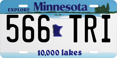 MN license plate 566TRI