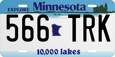 MN license plate 566TRK