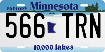 MN license plate 566TRN