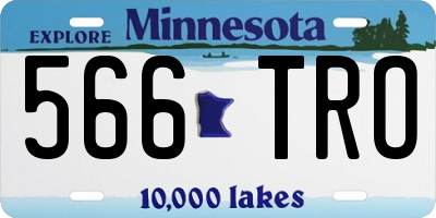 MN license plate 566TRO