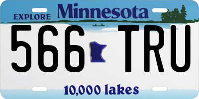 MN license plate 566TRU