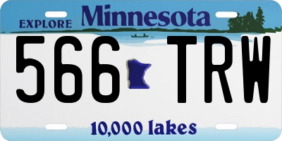 MN license plate 566TRW