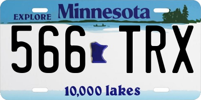 MN license plate 566TRX