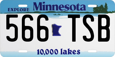 MN license plate 566TSB