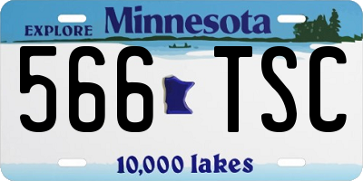 MN license plate 566TSC