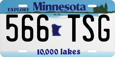 MN license plate 566TSG
