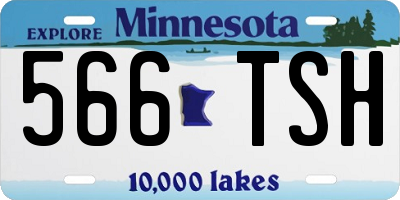 MN license plate 566TSH