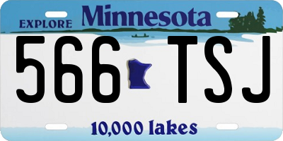 MN license plate 566TSJ