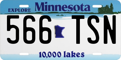 MN license plate 566TSN