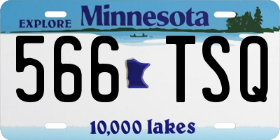 MN license plate 566TSQ