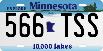 MN license plate 566TSS