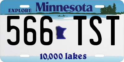 MN license plate 566TST
