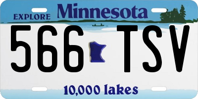 MN license plate 566TSV