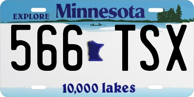 MN license plate 566TSX