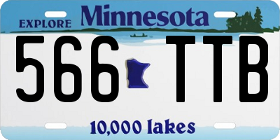 MN license plate 566TTB