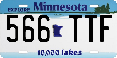 MN license plate 566TTF