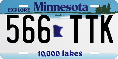 MN license plate 566TTK