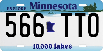 MN license plate 566TTO