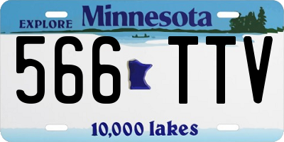 MN license plate 566TTV