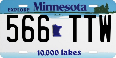 MN license plate 566TTW
