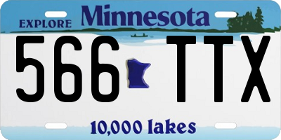MN license plate 566TTX