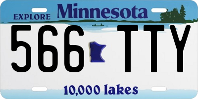 MN license plate 566TTY