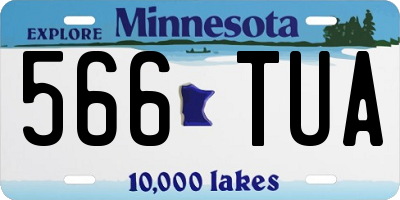 MN license plate 566TUA