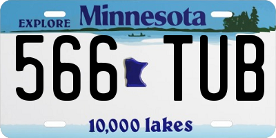 MN license plate 566TUB