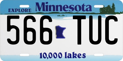 MN license plate 566TUC