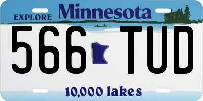 MN license plate 566TUD