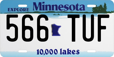 MN license plate 566TUF