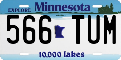 MN license plate 566TUM