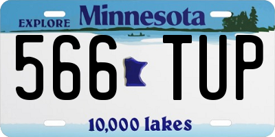 MN license plate 566TUP