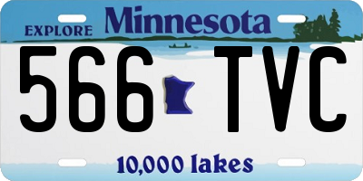 MN license plate 566TVC