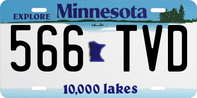 MN license plate 566TVD