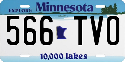 MN license plate 566TVO