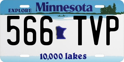 MN license plate 566TVP
