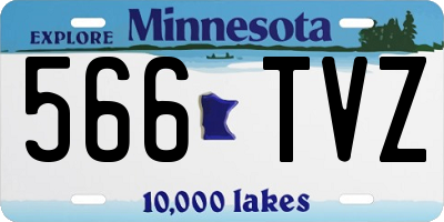MN license plate 566TVZ