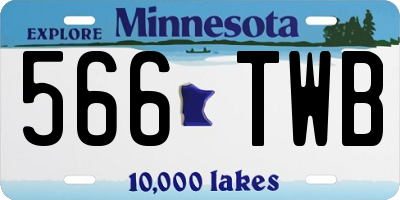 MN license plate 566TWB