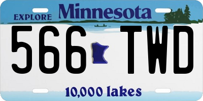 MN license plate 566TWD