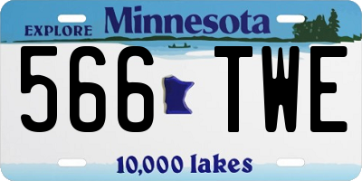 MN license plate 566TWE