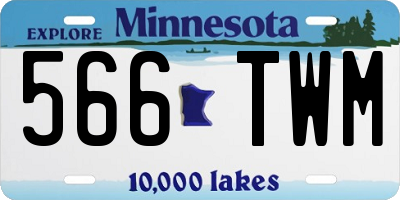 MN license plate 566TWM