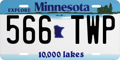 MN license plate 566TWP