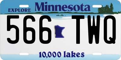MN license plate 566TWQ