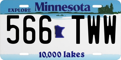 MN license plate 566TWW