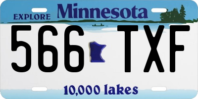 MN license plate 566TXF