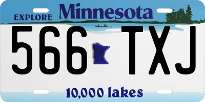 MN license plate 566TXJ