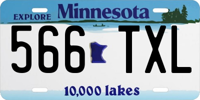 MN license plate 566TXL