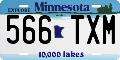 MN license plate 566TXM