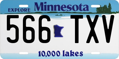 MN license plate 566TXV